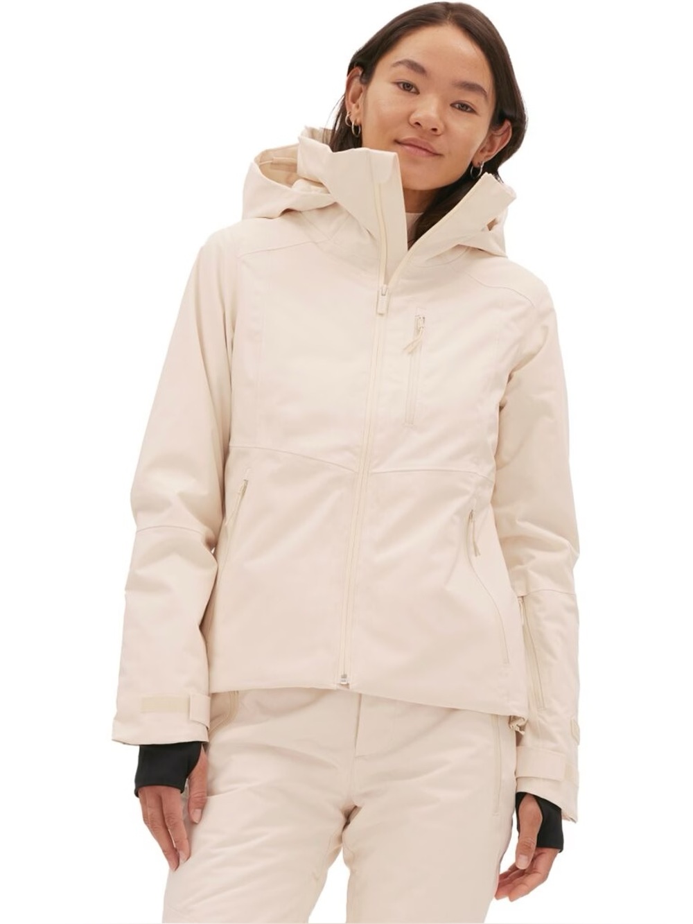 Halfdays Ski Women’s Lawrence Ski Jacket Soft Shell Oat Milk White Cream XS